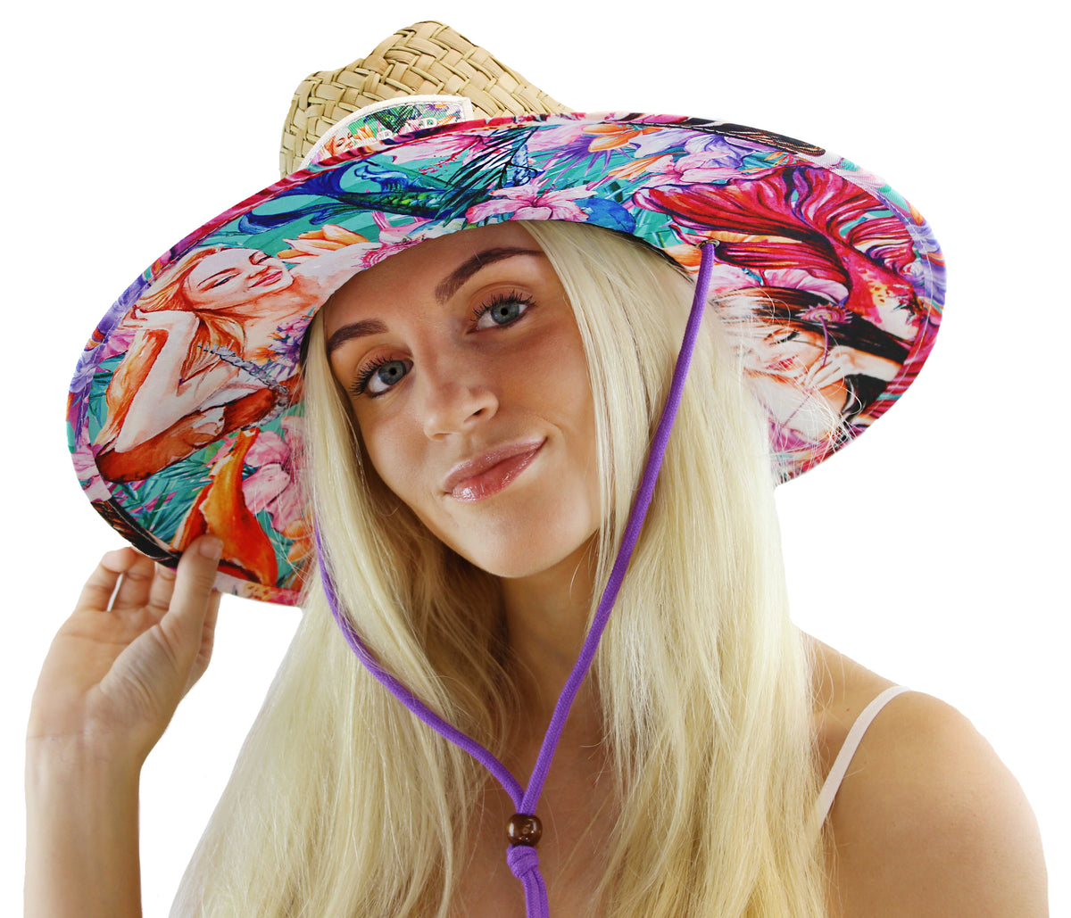 Women's Straw Hat Collection Fun Under Brim Pattern's – Malabar