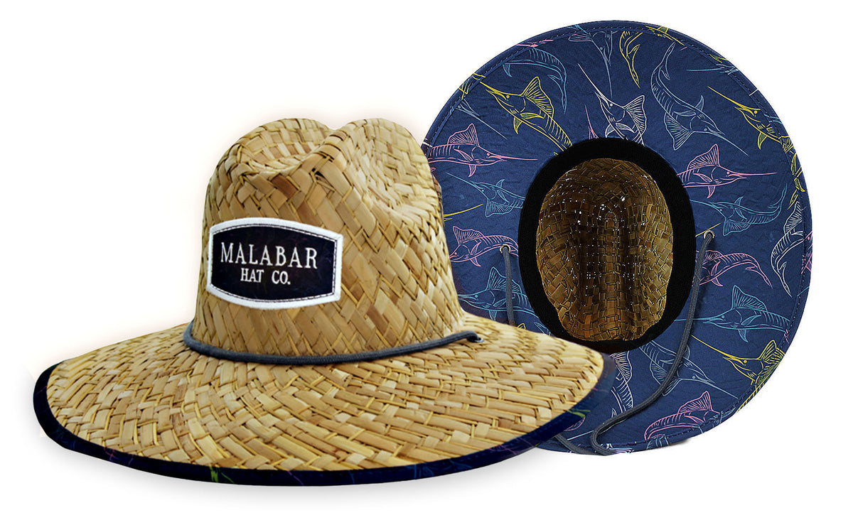 Mermaid Scales Woman Sun Hat Straw Hat For Beach, Boating, Fishing, Wa –  Malabar Hat Company