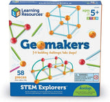 Learning Resources Stem Explorers Geomakers 58 Pcs Kids 5 Toy 3D Building LER 9293