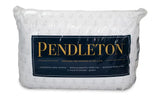 Pendleton 'Tee Pee' Print-White Pillow Set of Cotton Sateen Fabric with Hypoallergenic Polyester Filling, Great for Back Sleepers (2-pack)