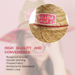 Pink Drink Hat Fabric Pattern Print Straw Sunhat Men & Women, Lifeguard Hat, Beach, Swim, Cruise, Paddle Board, Boat, Fishing, Fits All, Malabar Hat.Clo