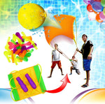 JA-RU KAOS Water Balloon Launcher Slingshot Toy (2 Launcher Set) w/ 30 Water Balloons & 1 Quick Fill Nozzle. Long Range Water Bombs Catapult for Kids & Adults. Summer Party Game & Activities. 181-2s