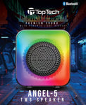 KC Republic Top Tech Audio Angel-5 Bluetooth Portable Speaker 4'' Woofer, Louder Volume, Disco Light, Rich Bass (Black)