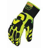 Ironclad Performance Wear Anti-Vibration Gloves,L,Grn/Blk/Yllw,PR  VIB-RIG-04-L