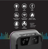 KC Republic Top Tech Audio Angel-5 Bluetooth Portable Speaker 4'' Woofer, Louder Volume, Disco Light, Rich Bass (Black)