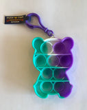 Push ‘N’ Pop Bubble Popper Fidget Toy, Stress Reducing Keychain, Green/Purple Color, Pack of 1