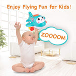 Kidpal Baby Toys for 1 Year Old Boys Girls, Airplane Toy for 12 18 Months Musical Toys Crawling Toys with Smart Wheel Moving, Infant Children Kids Toddler Plane Toy 12＋ Months Baby Einstein Toy