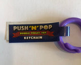 Push ‘N’ Pop Bubble Popper Fidget Toy, Stress Reducing Keychain, Green/Purple Color, Pack of 1