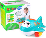 Kidpal Baby Toys for 1 Year Old Boys Girls, Airplane Toy for 12 18 Months Musical Toys Crawling Toys with Smart Wheel Moving, Infant Children Kids Toddler Plane Toy 12＋ Months Baby Einstein Toy