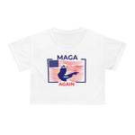 Maga 2024 Re-Election All Over Print Crop Tee Shirt - Patriotic Women's Fashion