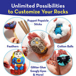 Bryte Rock Painting Kit for Kids 6+ With Ninja, Warrior and Superhero Toy Access