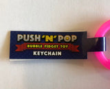 Push ‘N’ Pop Bubble Popper Fidget Toy, Stress Reducing Keychain, Pink/Orange Color, Pack of 1