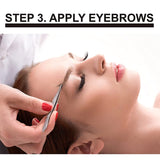 Eyebrow Extensions Kit with 2 Trays of Mink Eyebrows in Brown and Dark Brown, Eyebrow Extension Glue Clear & Extension Tweezers, Comes on Mixed Length Trays 5-8 mm Mix by Kc Republic (Brown & Dark Brown, Black Tweezer)