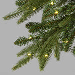 5' Pre-Lit LED Downswept Alpine Balsam Artificial Christmas Tree Warm White Dew Drop Lights