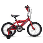 Huffy Disney Cars Kid Bike Quick Connect Assembly, Handlebar Plaque w/ Sounds & Training Wheels, 16" Red