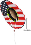 American Flag Fabric Pattern Print Straw Sunhat Men & Women, Lifeguard Hat, Beach, Swim, Cruise, Paddle Board, Boat, Fishing, Fits All, Malabar Hat