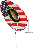 American Flag Fabric Pattern Print Straw Children's Sunhat, Boy & Girl, Ages 3+, Lifeguard Hat, Beach, Swim, Cruise, Paddle Board, Boat, Fishing, Fits All, Malabar Hat