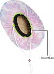 Hibiscus Sun Hat Straw Hat For Beach, Boating, Fishing, Walking, or Hanging By The Pool