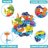 KC Republic Ocean Reef 37 Pcs Water Washable Painting & Building Toy Set for Toddlers and Kids Age 3+, Build and Paint with Water Washable Paints and Brushes, Perfect for Imaginative and Creative Play Stem Toy