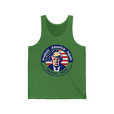 Trump 2024 Unisex Jersey Tank, Protect America Again, Donald Trump, Republican Shirt, Political Shirt, USA Flag Shirt,America Shirt