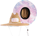 Hibiscus Sun Hat Straw Hat For Beach, Boating, Fishing, Walking, or Hanging By The Pool