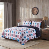 Country Living Red, White & Buzz Queen Quilt Set