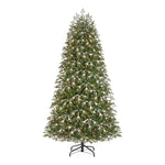 Home Decorators Collection 7.5 ft. Snowfall Shimmer Noble Fir Pre-Lit LED Artificial Christmas Tree with 600 Warm White M5 Lights