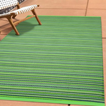 Green Decore Plastic Stain Proof Reversible Fade Resistant Premium Patio Outdoor Rug (8 x 10, Multi Green)