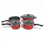 Smart Home 7-Piece Speckle Cookware Set in Red