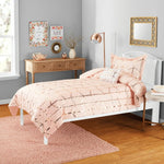 Your Zone Casual Pink Geometric 4 Piece Comforter Set, Full/Queen