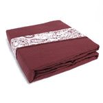 VCNY Home Reversible Paisley Elizabeth 3-Piece Quilt Set Full/Queen - Burgundy