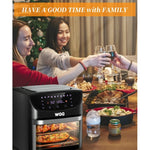 Air Fryer Oven, 20 Quart Large Air Fryer Oven Combo, 1800W Airfryer Toaster Oven, 10 in 1 Multi-Functional Oilless Cooker with 360° Air Circulation / LED Digital Screen / 9 Accessories, ETL Certified