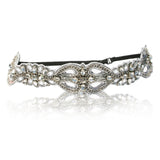 Frozen Snowflake Silver with Diamond Rhinestone Adjustable Band to Fit Any Head. Bridesmaid headbands or Bride Headpiece