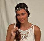 Wedding Rhinestone Headwrap Headband with Adjustable Band to Fit Any Head