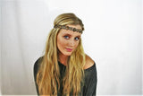 KC Republic Womens Fashion Headband Copper, Gold, and Silver Rhinestone Beaded Headband. Adjustable Band Fit's Any Head