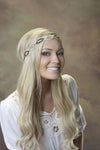 Bridal Wedding Headwrap Headband and Look Sheet on All the Different Ways to Wear Including the Inspired Great Gatsby 20's Goddess