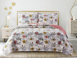 Virah-King Duke Imports, Inc. Quilt Sets WHITE - Sunflower Floral Home Sweet Farm Three-Piece Quilt Set