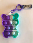 Push ‘N’ Pop Bubble Popper Fidget Toy, Stress Reducing Keychain, Green/Purple Color, Pack of 1