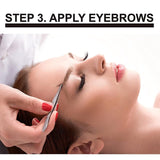 Eyebrow Extensions Kit with 2 Trays of Mink Eyebrows in Brown and Dark Brown, Eyebrow Extension Glue Clear & Extension Tweezers, Comes on Mixed Length Trays 5-8 Mm Mix by Kc Republic (Brown & Dark Brown, Black Tweezer)