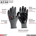 GH Heavy Duty All Purpose Work Gloves with Cut Resistant Palm 10 Pairs