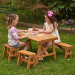 KidKraft Outdoor Picnic Table Set - Amber