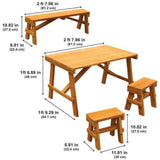 KidKraft Outdoor Picnic Table Set - Amber