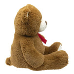 WAY TO CELEBRATE VALENTINE'S DAY GIFT 34 inch Jumbo Plush Brown Bear with Red Ribbon