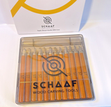 Schaaf Large 12 Piece Wood Carving Set New in Plastic Box