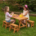 KidKraft Outdoor Picnic Table Set - Amber