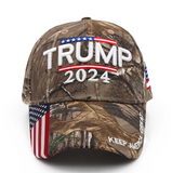 Trump 2024 Adjustable Embroidered Cap Hat