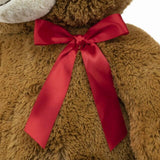 WAY TO CELEBRATE VALENTINE'S DAY GIFT 34 inch Jumbo Plush Brown Bear with Red Ribbon