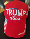 Trump 2024 Adjustable Embroidered Cap Hat