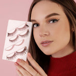 False Eyelashes Trays, Duo Lash Pairs On A Tray, Styles Include Demi, Wispies, Natural & Voluminous, Give Elegant Look For Party Or Event, fake eyelashes set