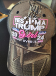 Yes, I'm A Trump Girl 2024 Get Over It! Adjustable Embroidered Cap Hat